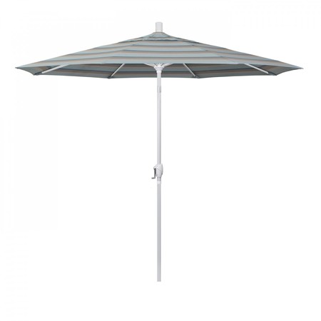 CALIFORNIA UMBRELLA 7.5' White Aluminum Market Patio Umbrella, Sunbrella Gateway Mist 194061338193